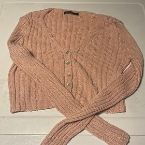 pink button up cardigan